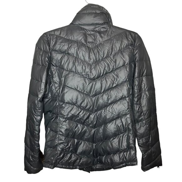 Gap Puffer Jacket Black Lightweight Down‎ Filled Zip & Snap Outdoor Size Small - Picture 2 of 7